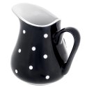 Dzbanek Ceramiczny 480 ml Czarny w Groszki Dots Mlecznik Sosjerka