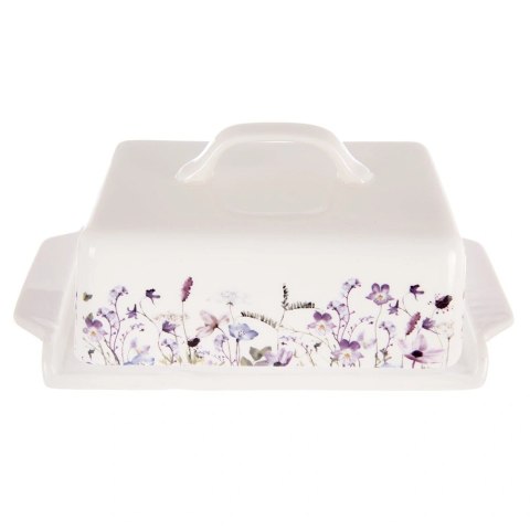 Maselniczka Porcelanowa Louka Maselnica z Pokrywką w Polne Kwiaty