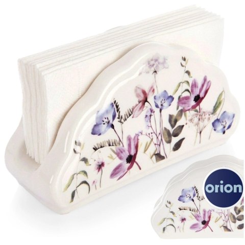 Serwetnik Porcelanowy Louka Biały w Polne Kwiaty ORION Dekoracja