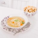 Talerz Głęboki Porcelanowy 600 ml Louka na Zupę Makaron Kwiaty