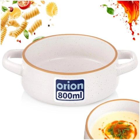 Bulionówka Ceramiczna z 2 Uchwytami Miska do Zupy Kremu 800ml ORION