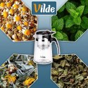 Dzbanek Szklany VILDE Zaparzacz 680 ml System Spustowy Herbaty Ziół