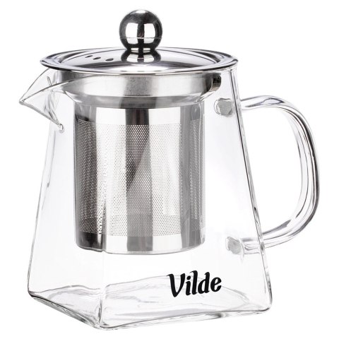 Dzbanek Szklany Zaparzacz Sitko Kwadratowe 330ml Herbaty VILDE