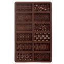 Forma Silikonowa do Czekolady 12 Mini Tabliczek Różne Wzory ORION