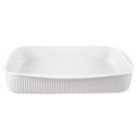 Naczynie Żaroodporne Porcelanowe Białe Solidne ORION 36,5x30x6 cm, 4 l