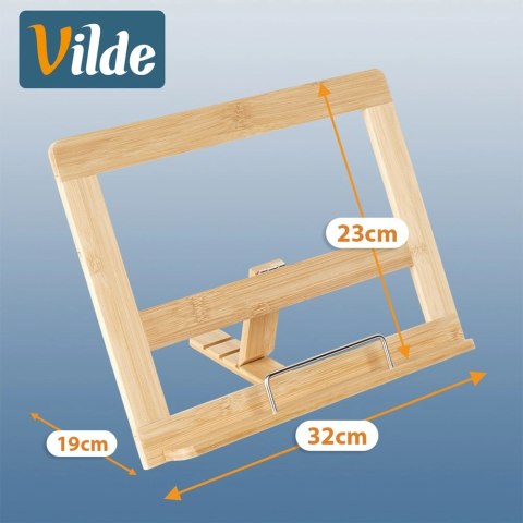 Stojak na Książkę Kucharską i Tablet Bambusowy Regulowany VILDE Loft