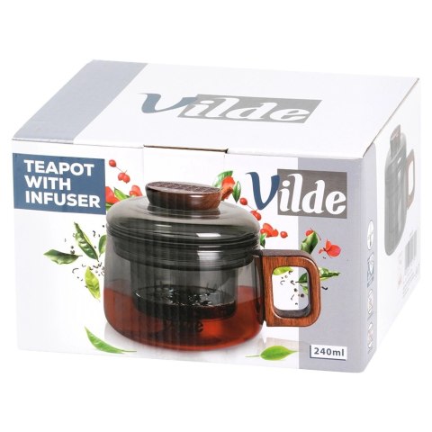 Szklanka z Zaparzaczem i Pokrywką Szkło Borokrzemowe 240ml VILDE