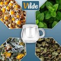 Kubek z zaparzaczem i pokrywką szklany 400 ml