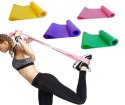 Guma Taśma Oporowa Gimnastyczna Fitness Żółta 0,45 mm KUBISPORT 120 cm