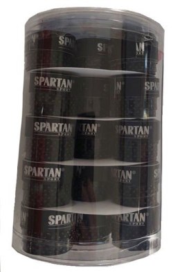 Owijki Do Rakiety Tenisowej SPARTAN Super Tacky Czarnych 30 Sztuk 0,6mm