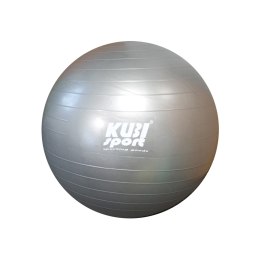 Piłka Gimnastyczna do Ćwiczeń Treningu Fitness Srebrna KUBISPORT 550 mm