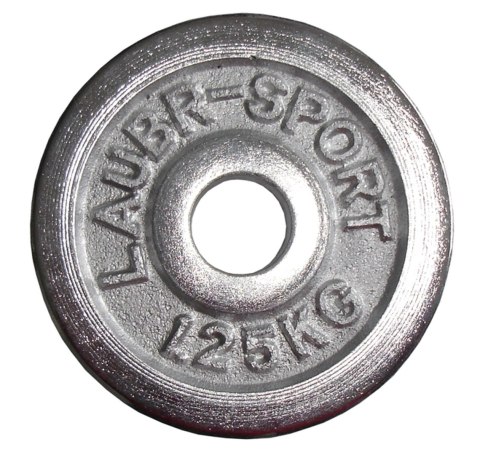 Talerz Ciężar Ciężarek Obciążenie Chromowane Solidne KUBISPORT 1,25kg -30mm
