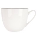 Filiżanka do Kawy Herbaty Porcelanowa Biała z Czarną Obwódką 200 ml