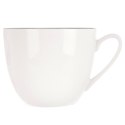 Filiżanka do Kawy Herbaty Porcelanowa Biała z Czarną Obwódką 200 ml