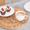 Filiżanka do Kawy Herbaty Porcelanowa Biała z Czarną Obwódką 200 ml