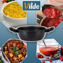 Garnek Granitowy Non-Stick do Gotowania Duszenia Czarny 2 L VILDE