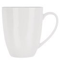 Kubek Porcelanowy do Kawy Herbaty Biały z Czarną Obwódką 390 ml