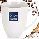 Kubek Porcelanowy do Kawy Herbaty Biały z Czarną Obwódką 390 ml