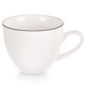 Mała Filiżanka do Kawy Espresso Porcelanowa Biała z Obwódką 100 ml