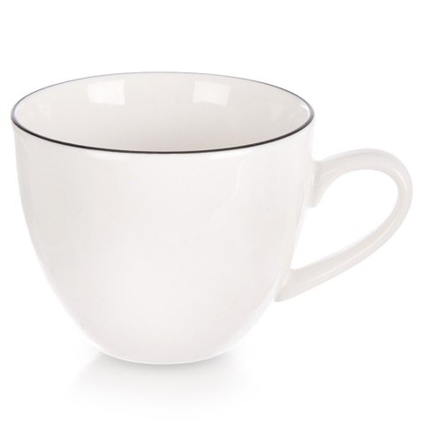Mała Filiżanka do Kawy Espresso Porcelanowa Biała z Obwódką 100 ml