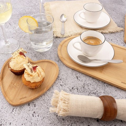 Mała Filiżanka do Kawy Espresso Porcelanowa Biała z Obwódką 100 ml