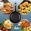 Patelnia Granitowa Non-Stick do Smażenia Duszenia Czarna 20 cm VILDE
