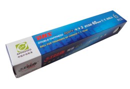 Piłeczki do Tenisa Stołowego Ping Ponga DOUBLE HAPPINESS 2star 6szt 40mm