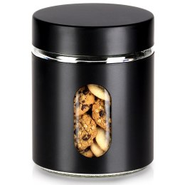 Pojemnik Kuchenny Szklany 650 ml Czarny na Produkty Sypkie VILDE