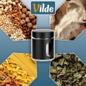 Pojemnik Kuchenny Szklany 650 ml Czarny na Produkty Sypkie VILDE