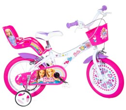 Rowerek Rower Dziecięcy dla Dziewczynki Barbie z Bocznymi Kółkami DINO 14