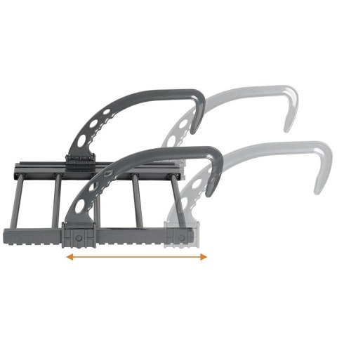 Suszarka na Pranie na Kaloryfer Rozsuwana Balkonowa Szara 60 cm VILDE