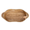 Taca Drewniana do Serwowania z Uchwytami Drewno Mangowca 42,5 cm