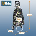 Torba Wózek na Zakupy na Kółkach Składany we Wzory 30 L 20 kg VILDE
