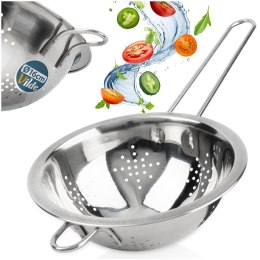 Cedzak Kuchenny Stalowy Durszlak z Uchwytami do Makaronu Warzyw ORION 16 cm