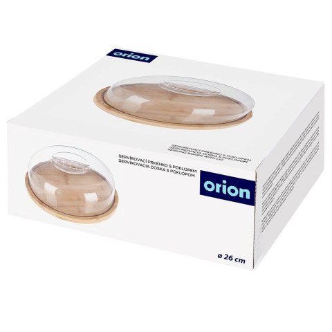 Deska do Serwowania Bambusowa z Pokrywką Okrągła Patera Klosz ORION 26 cm