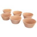 Foremki Firmy Silikonowe do Muffinek Babeczek Beżowe Zestaw ORION 6 szt.