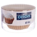 Foremki Firmy Silikonowe do Muffinek Babeczek Beżowe Zestaw ORION 6 szt.