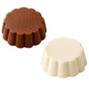 Forma Silikonowa do Muffinek Ciastek Kwiatki 6 szt. Beżowa 30 x 17,5 cm