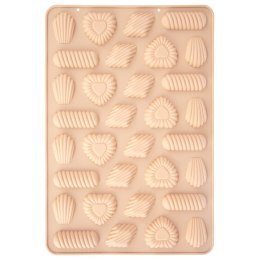 Forma do Ciastek Pralin Czekoladek Silikonowa Beżowa Foremka ORION 31x21 cm
