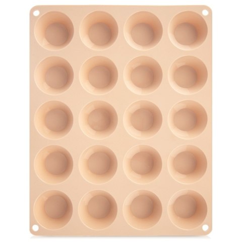 Forma do Muffinek Silikonowa Beżowa Małe Babeczki Foremka ORION 29x23,5x cm