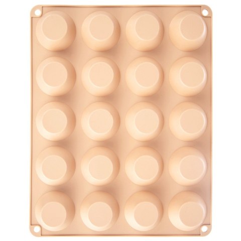 Forma do Muffinek Silikonowa Beżowa Małe Babeczki Foremka ORION 29x23,5x cm