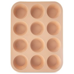 Forma do Muffinek Silikonowa Beżowa na Babeczki Foremka ORION 32,5x25x3 cm
