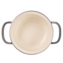 Garnek Emaliowany Retro Maki Kremowy z Uchwytami Indukcja 0,6 L 14 cm ORION