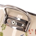 Garnek Emaliowany Retro Maki Kremowy z Uchwytami Indukcja 3,8 L 24 cm ORION