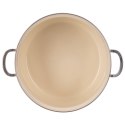 Garnek Emaliowany Retro Maki Kremowy z Uchwytami Indukcja 3,8 L 24 cm ORION