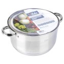 Garnek Stalowy z Pokrywką na Indukcję Miarka Inoxcellent 5,8 L 24 cm VILDE
