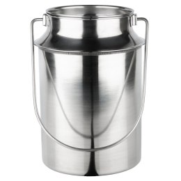 Kanka na Mleko Pojemnik Stalowy z Pokrywką i Uchwytem Srebrny 7,5 L VILDE