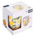 Kubek Porcelanowy XXL do Kawy Herbaty Duży w Cytryny 1 L ORION