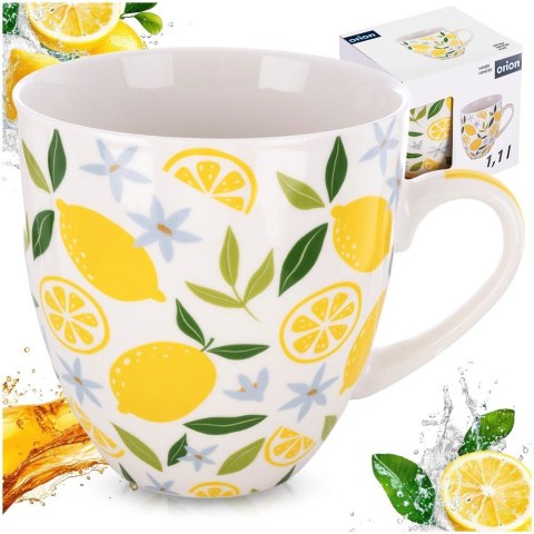 Kubek Porcelanowy XXL do Kawy Herbaty Duży w Cytryny 1 L ORION