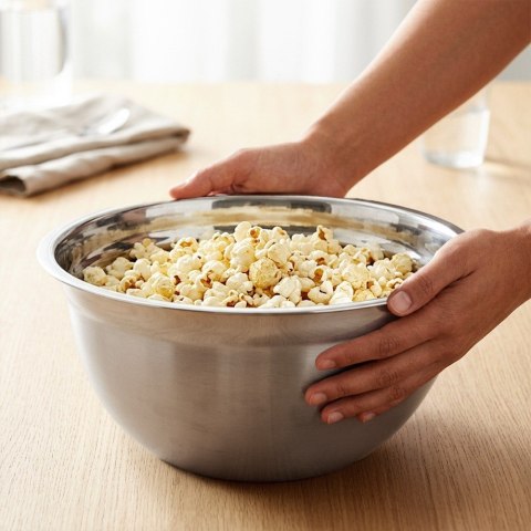 Miska Kuchenna Stalowa Okrągła Srebrna Matowa 7,5 L 32 cm VILDE